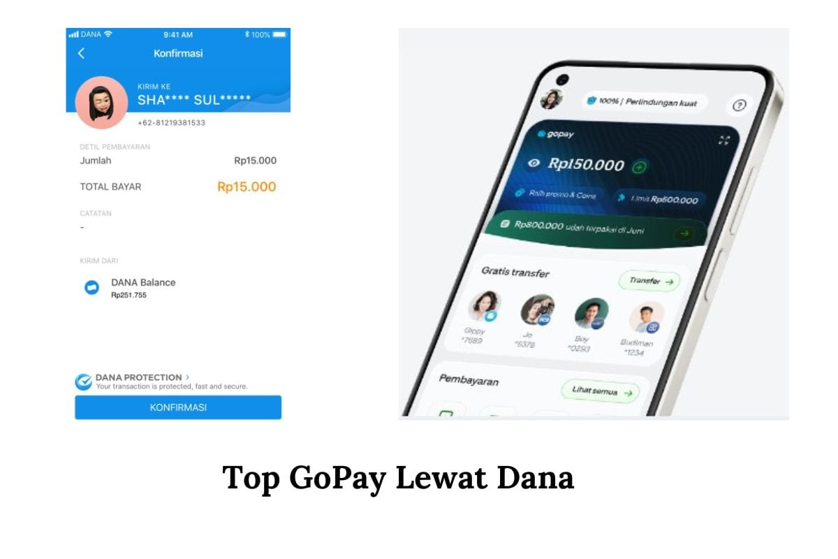 cara top up gopay lewat dana