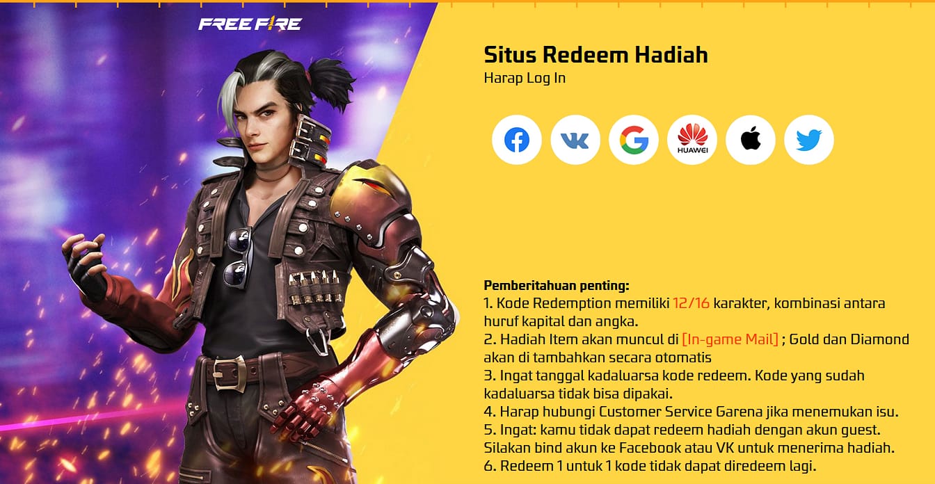 kode redeem ff yang masih berlaku