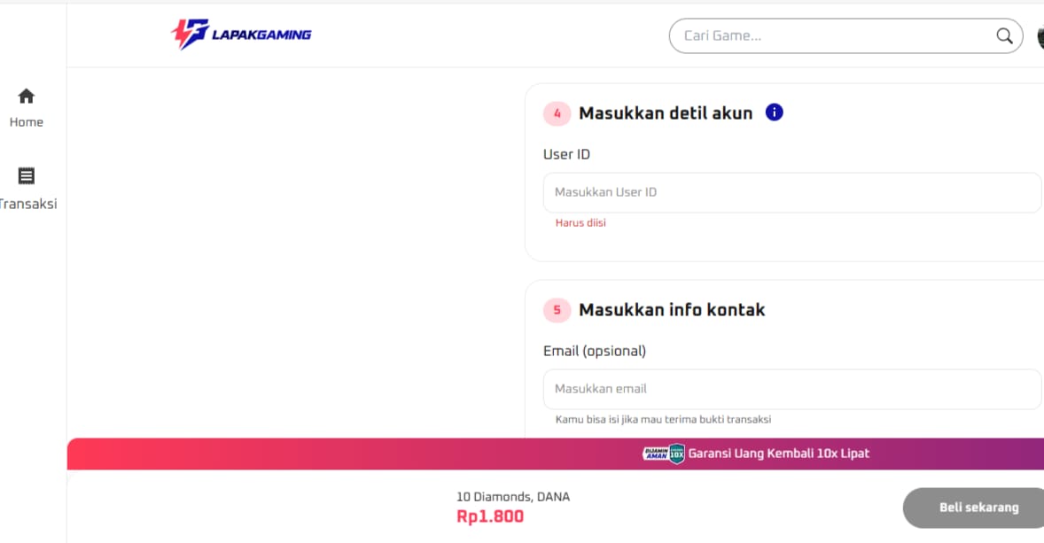 top up ff lapak gaming