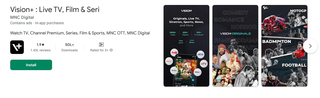 vision plus aplikasi nonton film indonesia